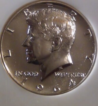 1964 Accented Hair Proof Half Dollar