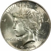 1934-S Peace Dollar